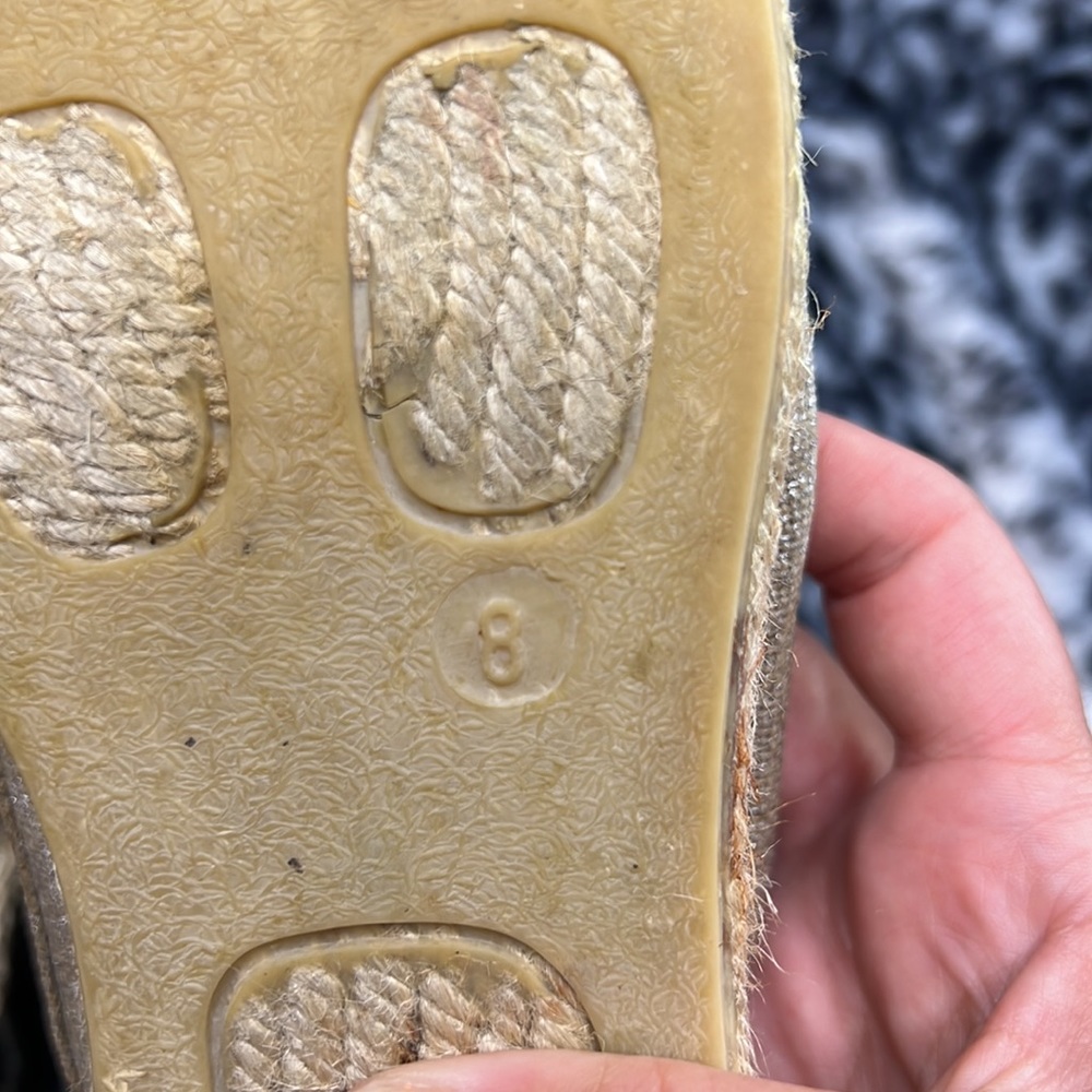 Tory Burch Natural Canvas Espadrille with Tan Leather Laces - Picture 11 of 12